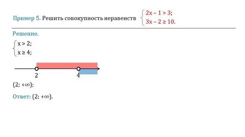 Системы и совокупности линейных неравенств