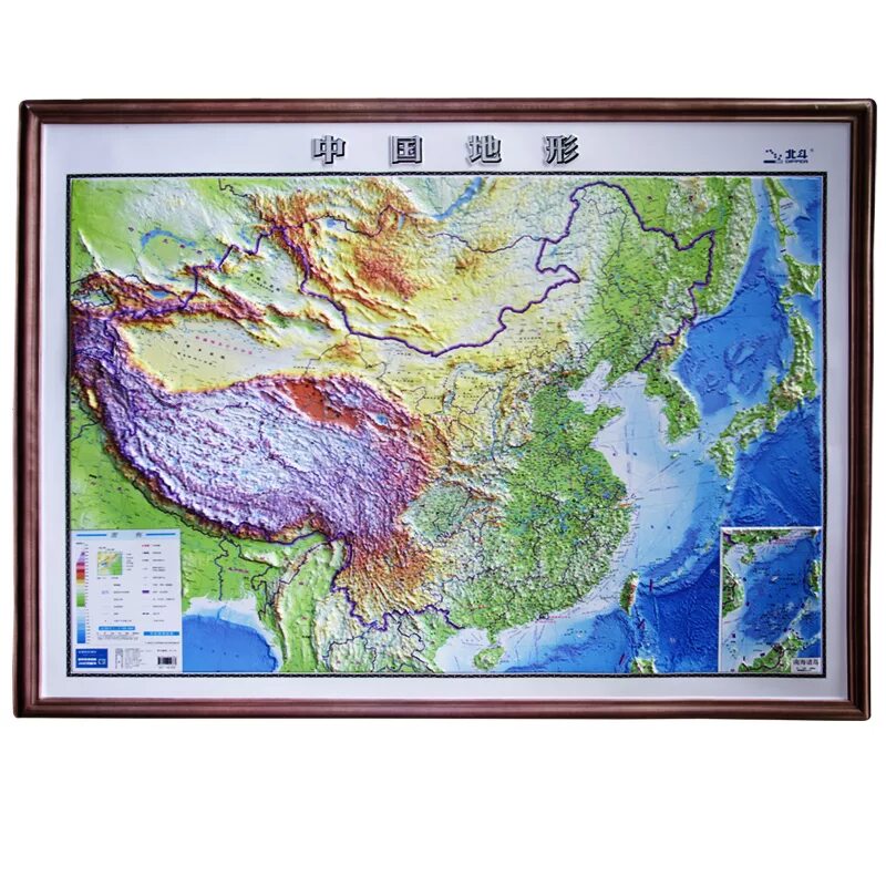 Купить китайскую карту. Рельеф Китая карта. Китай карта топография. Топографическая карта Китая. Китай 3д карта.