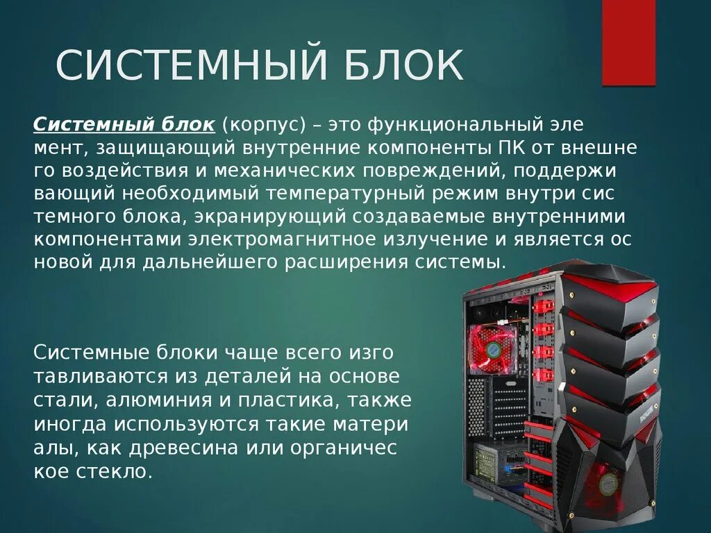 Дать определение блок. Компоненты системного блока. Системный блок для презентации. Системный блок внутри. Краткие сведения о системном блоке.