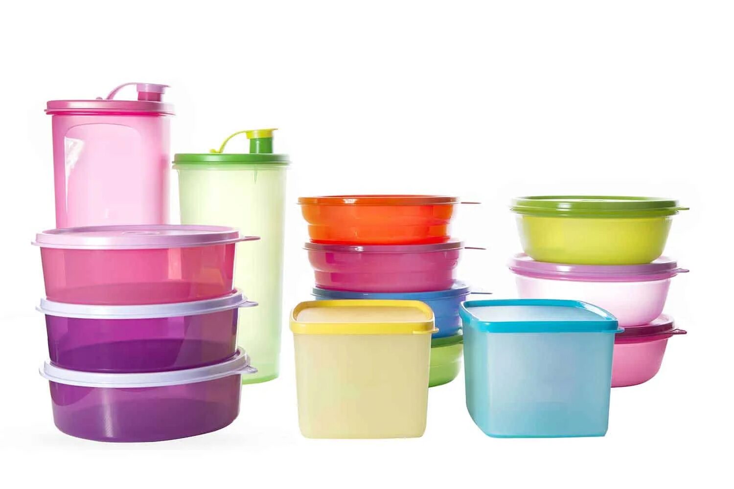 Plastic Houseware. Houseware items. Пластиковые контейнеры c ручкой в ассортименте. Plastic items