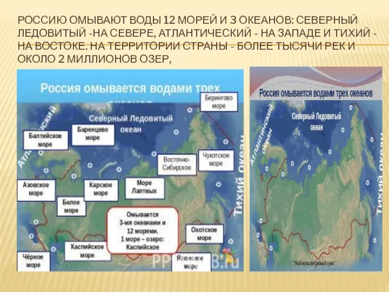 Каких океанов омывают нашу страну. Каких океанов омывают нашу страну