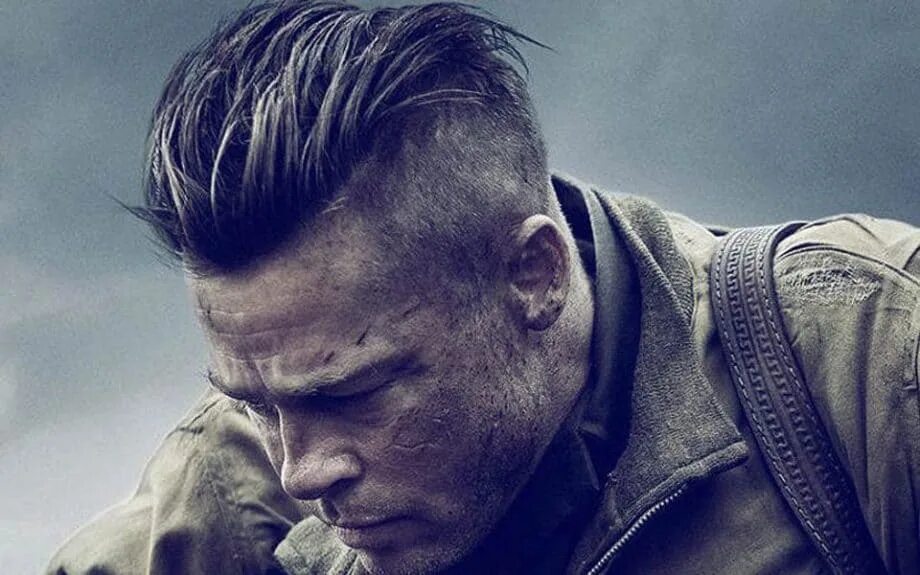 Брэд Питт ярость прическа. Undercut Brad Pitt Fury. Ярость Брэд Питт стрижка. Андеркат Брэд Питт ярость.