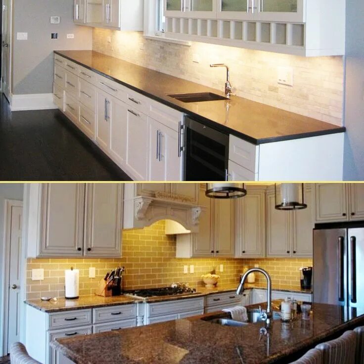 Under cabinet led lighting. Белая кухня с теплым светом. brass led under cabinet lights. какая подсветка лучше на кухне холодная или теплая.