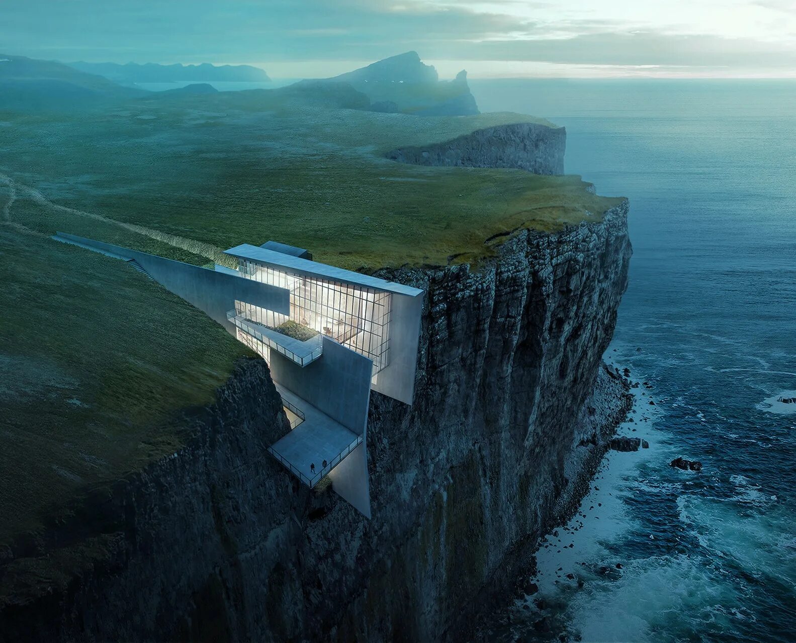 Дом на глубине 2022. Алекс Хогрефе. Triangle Cliff House, Норвегия. Дом в Исландии на скале.