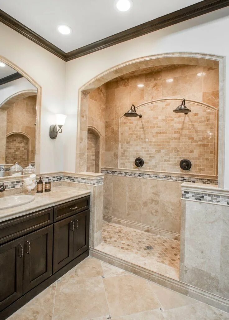 Санузел из мрамора Travertine Walnut