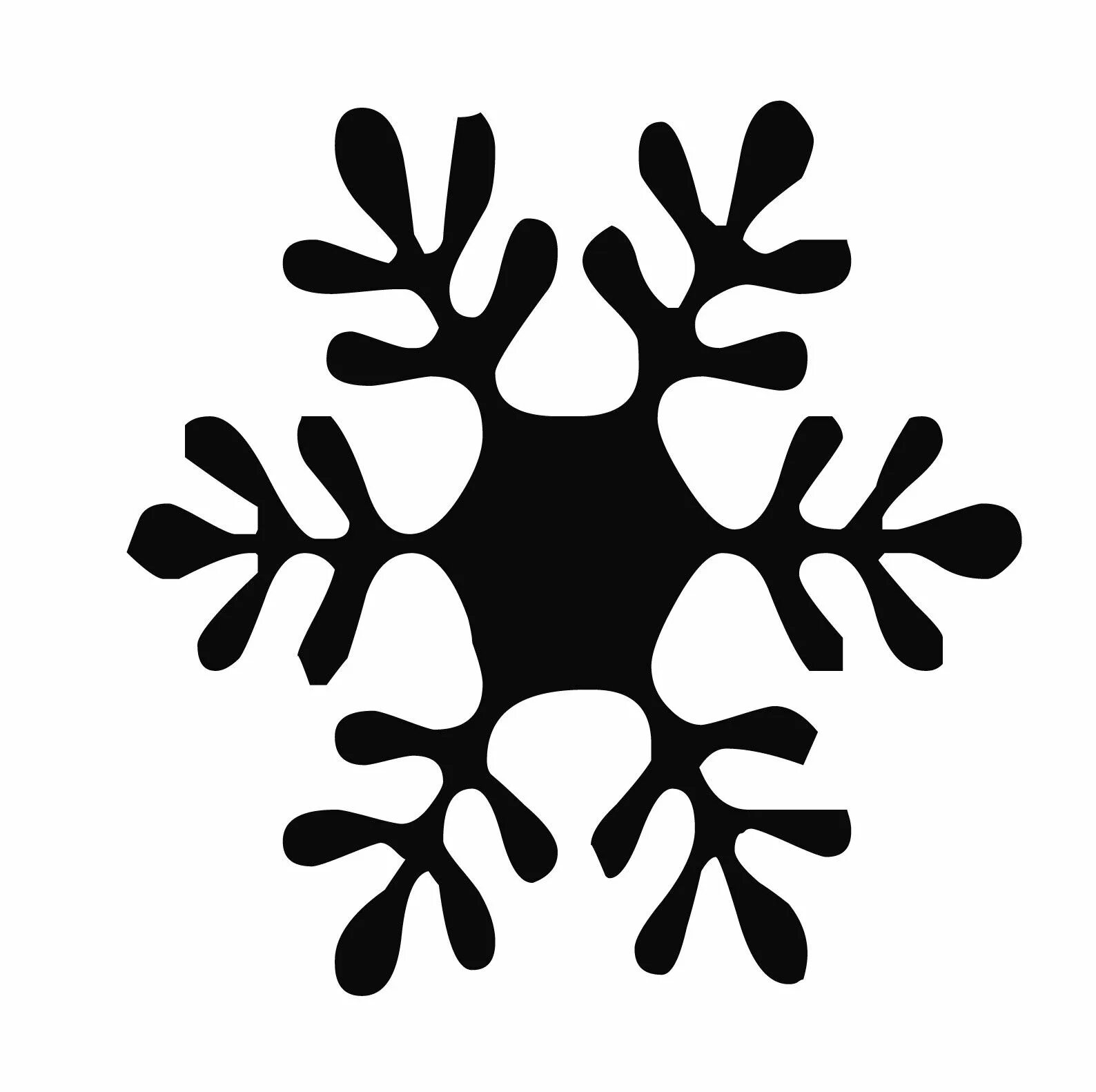 Snowflake 1. Snowflake drawing.