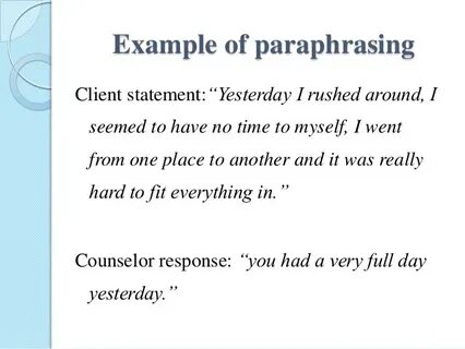 Paraphrase these sentences as in the example