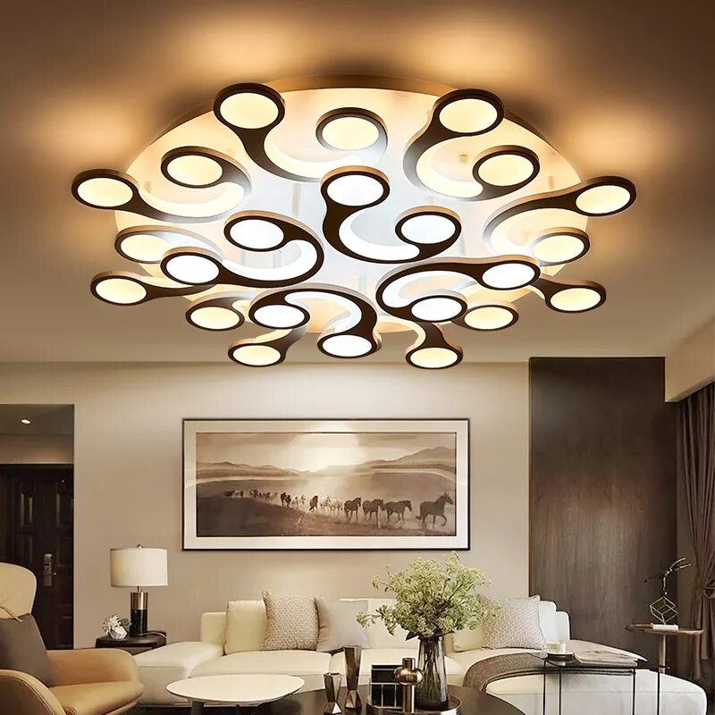 Люстра led Ceiling Lamp 6 кольца. Современные люстры для гостиной. Плоская люстра в гостиную. Современные светодиодные люстры. Большая светодиодная люстра