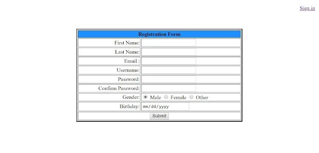 Registration index php. Registration form confirm pass. registration form name age. formal register.