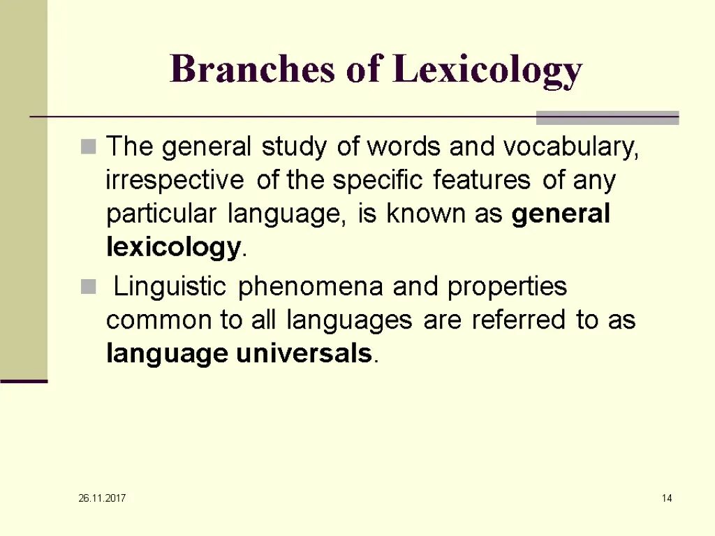 Specific features are