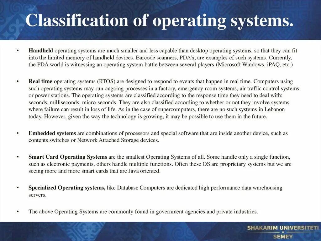 Classification system