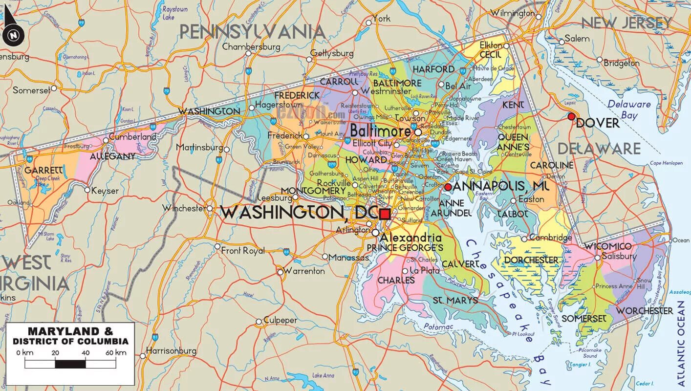 Балтимор на карте америки. Штат Мэриленд на карте США. Балтимор штат Мэриленд на карте США. Штат Мэриленд на карте США на русском.