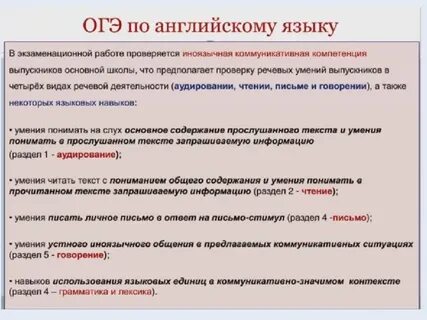 Время огэ иностранные языки