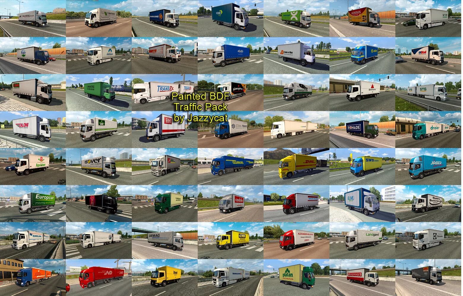 Трафик пак. Truck Traffic Pack ETS. ETS 2 Jazzycat 1.33. Jazzycat ETS 2. Pack компании для ETS 2.