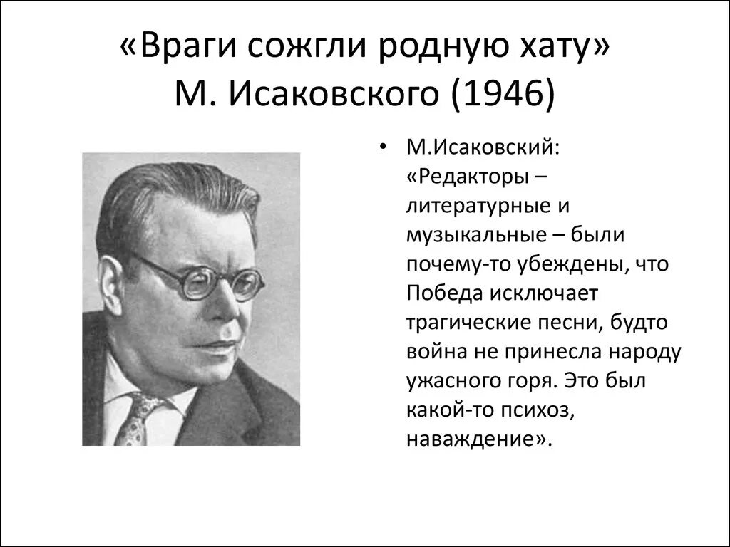 М Исаковский враги сожгли родную хату. Враги сожгли родную хату Исаковский стих.