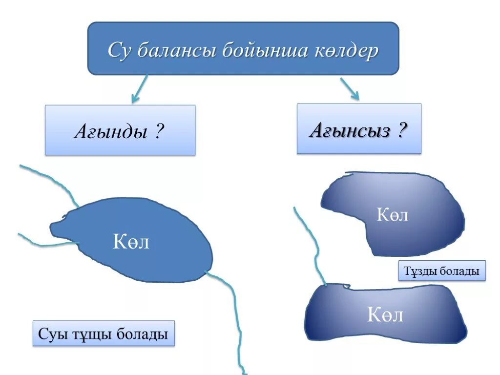 Тектоникалық көл. Өзендер схема.