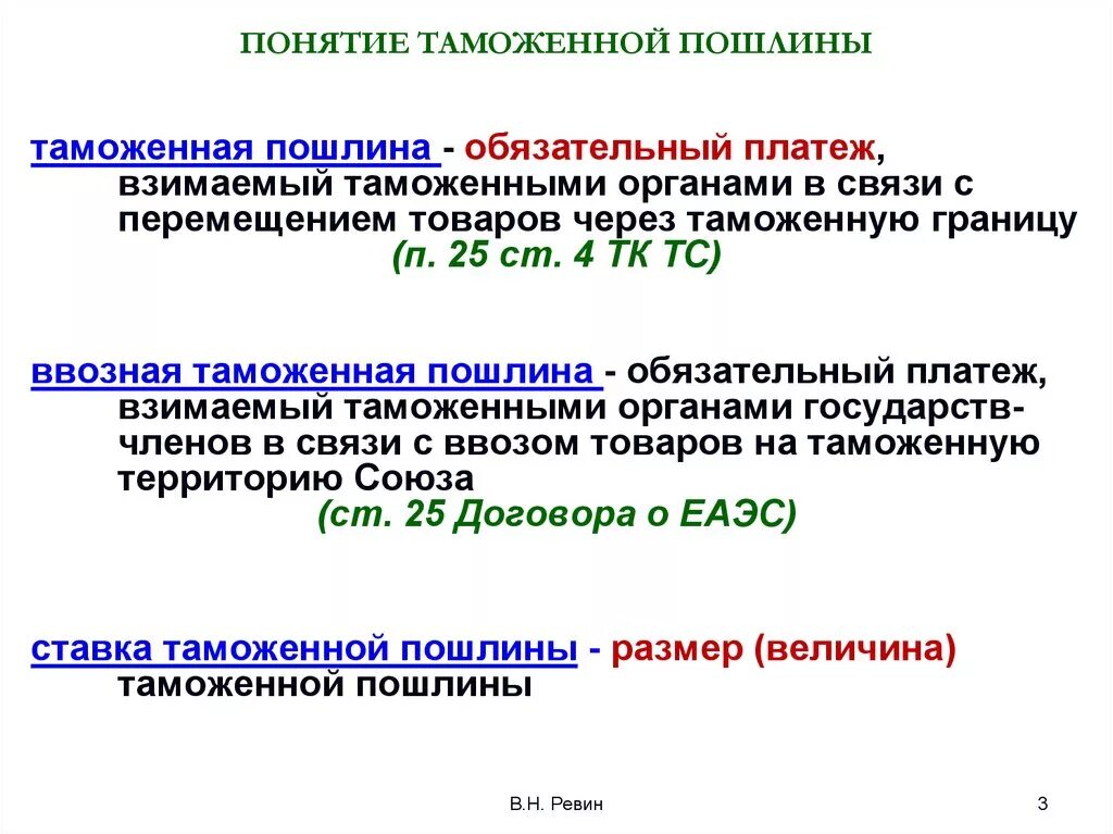 Стоимости включая пошлину