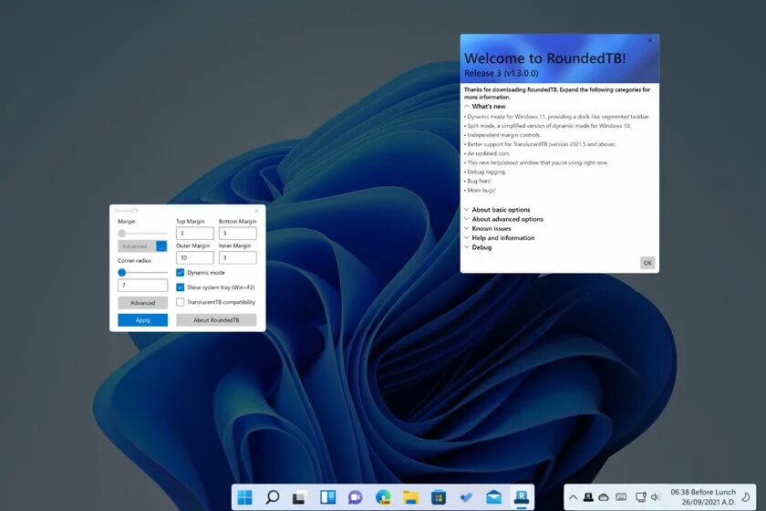 Программа round. Roundedtb windows 11. roundedtb windows 10. скруглени окон для windows 10. rounded tb.