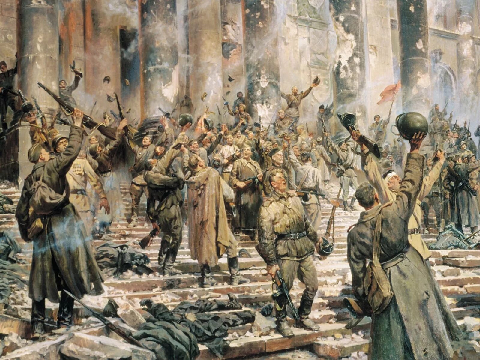 Информация о войне 1945. Картины п. Кривоногова "победа". Кривоногов капитуляция фашистских войск в Берлине.