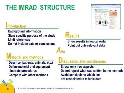 Imrad структура научной статьи