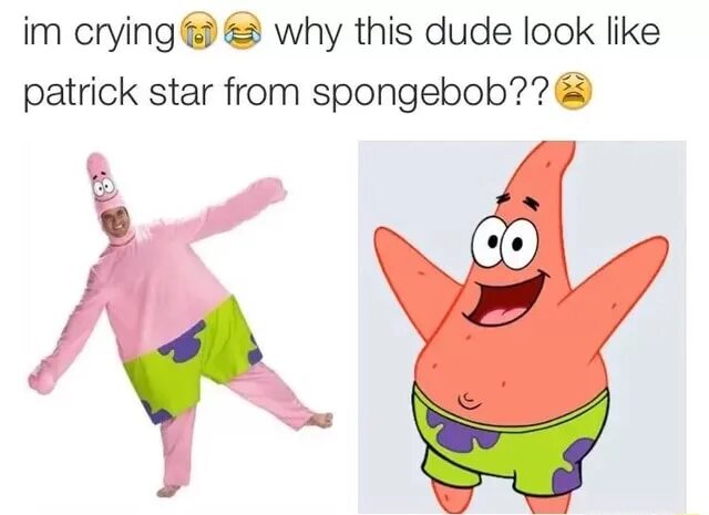 Патрик симпсон. Патрик Стар Мем. Patrick Star crying. Patrick look like.