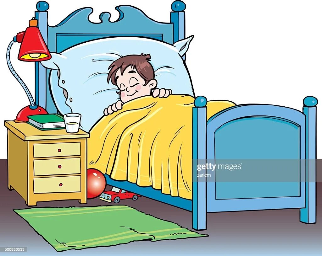 Out of my bed. Go to bed для детей. мальчик идет спать. мальчик заправляет кровать.
