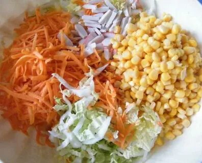 Крабовые палочки кукуруза морковь