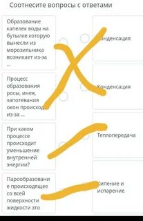 Соотнесите вопрос и ответ
