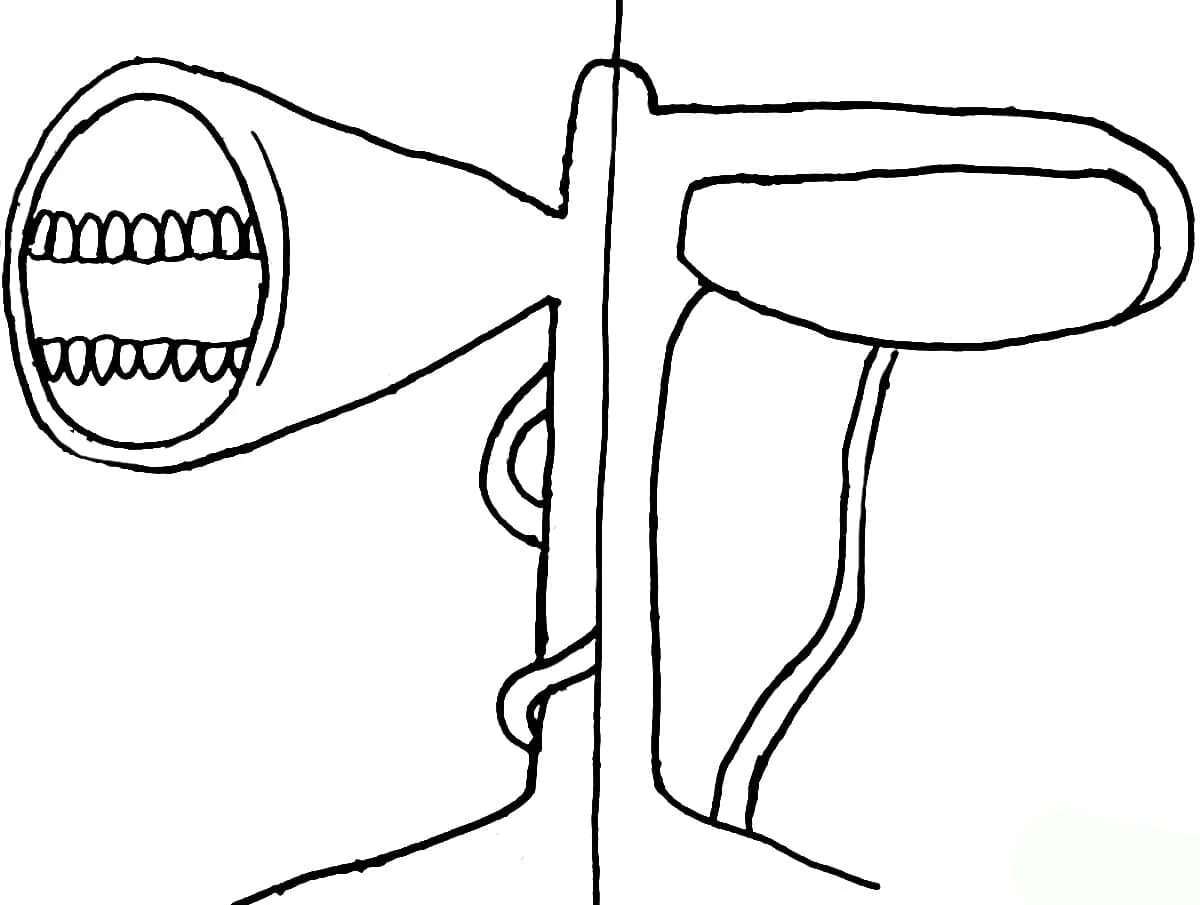 Сереноголовый раскраска для детей распечатать шаблон Coloring Pages Siren Head Monster Print Free