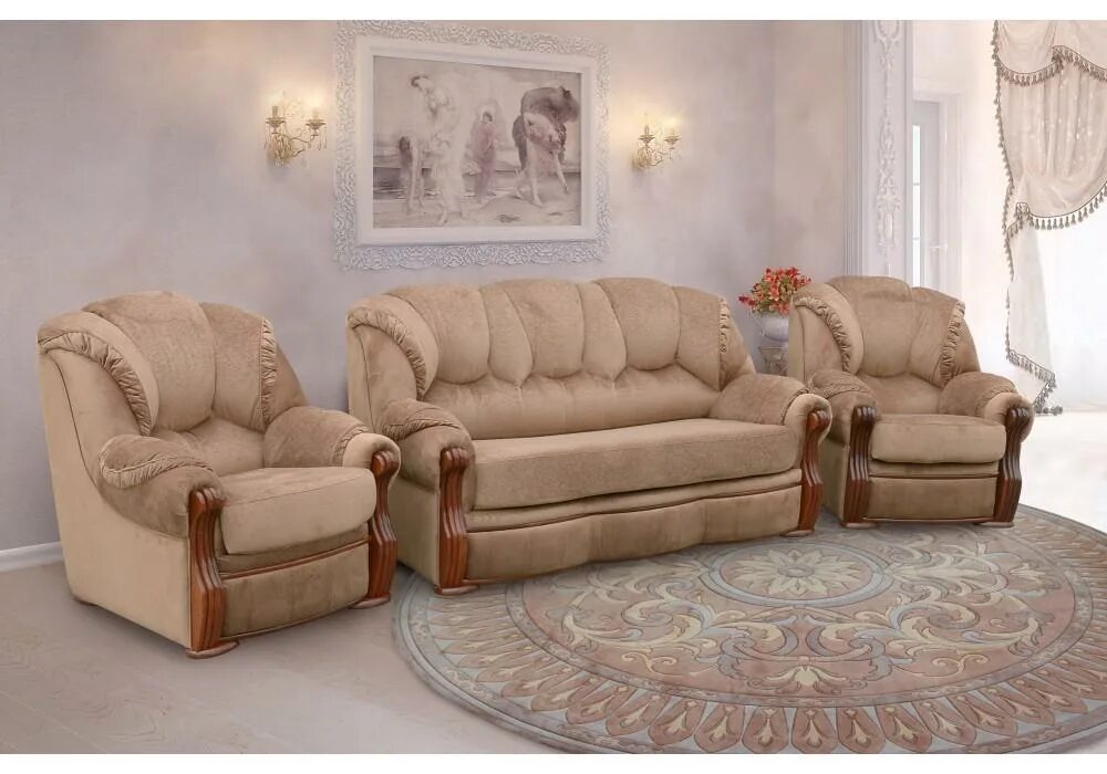 Ульяновская фабрика Палермо-3. Мягкая мебель. Мягкий уголок с креслом. Кресло диван.