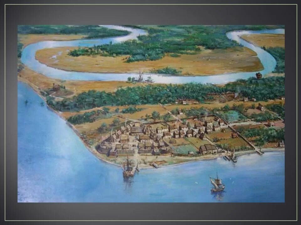 The first english settlements appeared in
