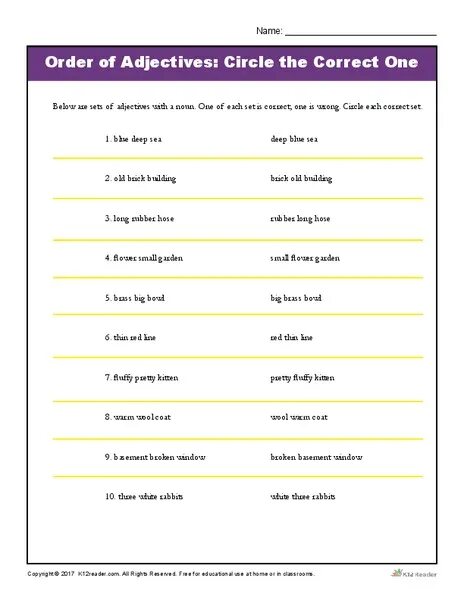 Write the correct adjective. Порядок прилагательных Worksheets. Order of adjectives. Order of adjectives Worksheets. Correct order of adjectives.
