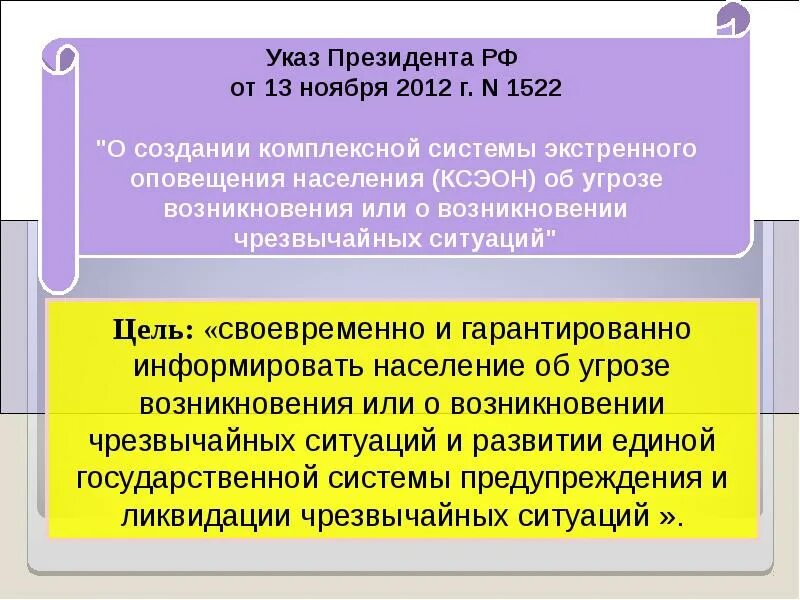 Указ президента о создании КСЭОС. Краткая цель КСЭОН. Экстренное оповещение президента. Главной целью КСЭОН. Оповещение президента