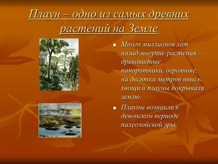 Самые древние виды растений