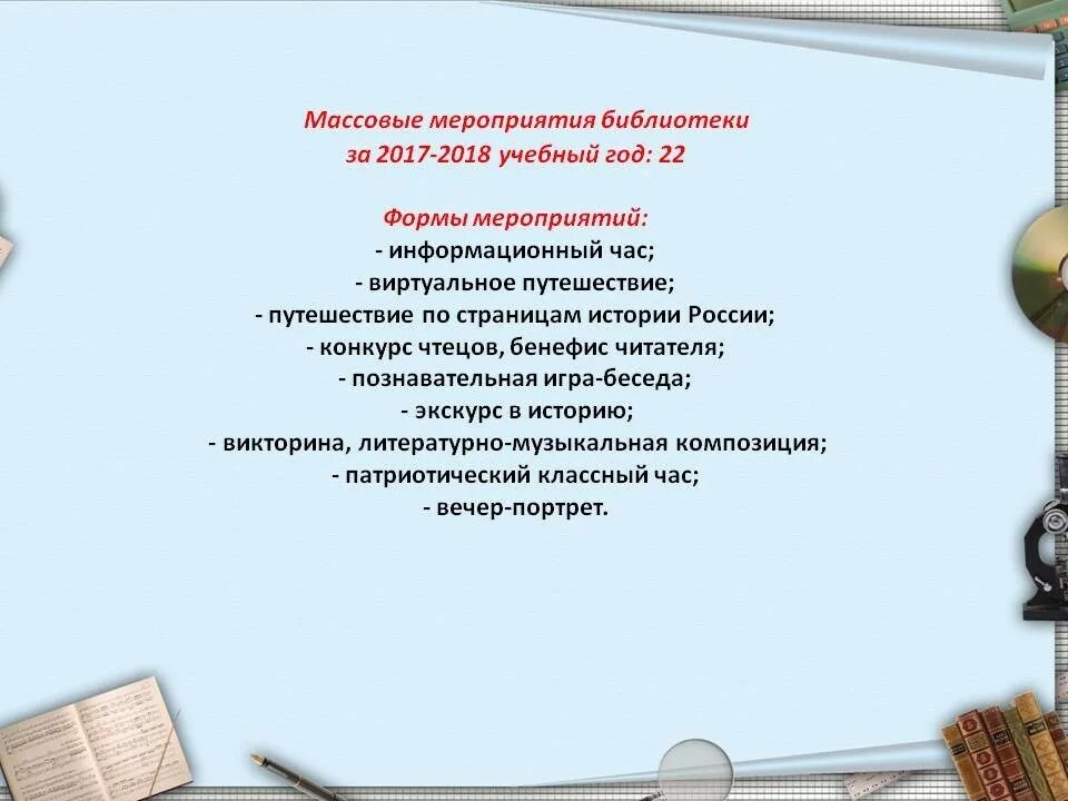 Мероприятия школьной библиотеки на 2023 год. Отчет о работе библиотеки. Мероприятия в школьной библиотеке. Отчет школьного библиотекаря. Отчет по библиотеке школьной.