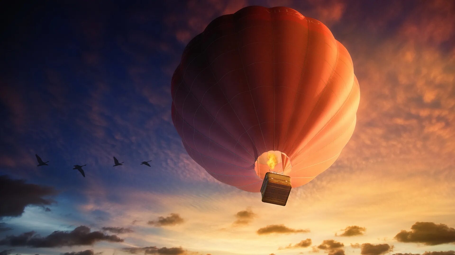 Воздушный шар. Воздушные шары в небе. Воздушный шар на закате. Vozdushnyye shar.