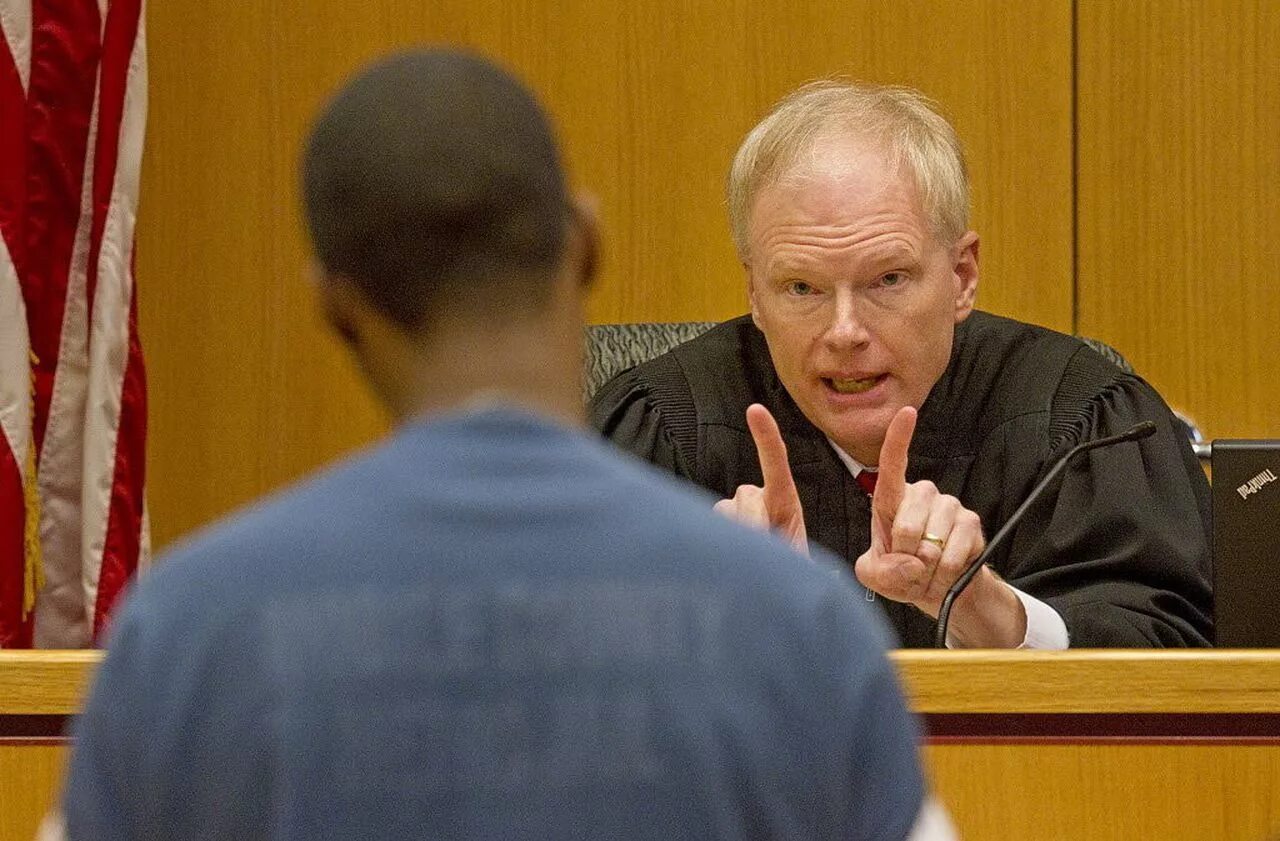 Judge sentence. Sentencing. judges on back.
