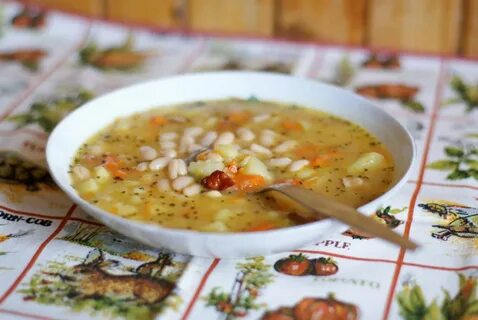 Суп из сухой фасоли