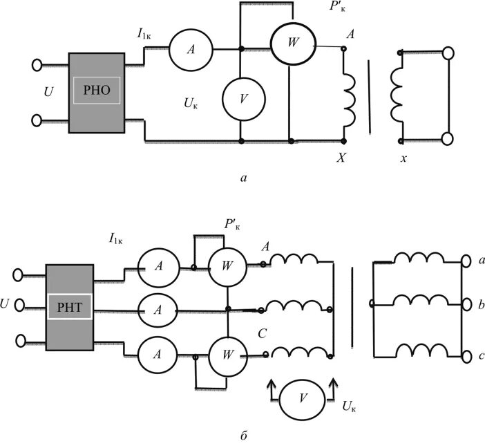 Схема опыта короткого замыкания однофазного трансформатора. Схема работы трансформатора в режиме короткого замыкания. Схема опыта короткого замыкания трехфазного трансформатора. Схема опыта холостого хода трехфазного трансформатора.