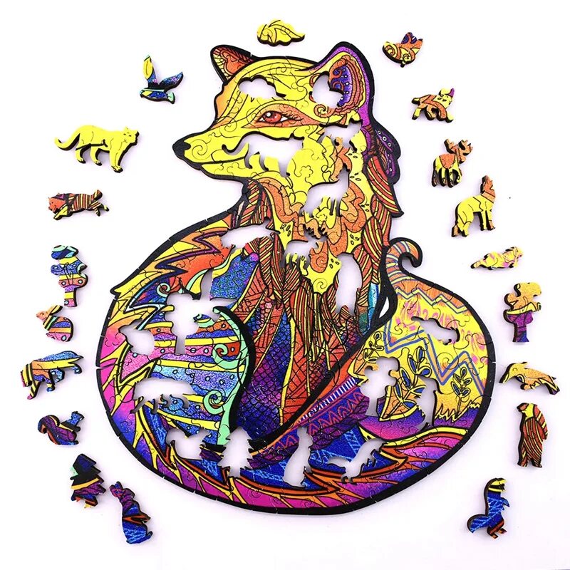 Фигурная лиса. Unidragon пазлы лиса. Деревянный пазл "лиса". Пазл лиса для детей. Пазл ewa лис.