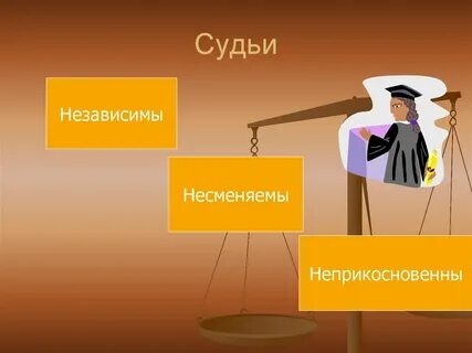 Судьи независимы и несменяемы