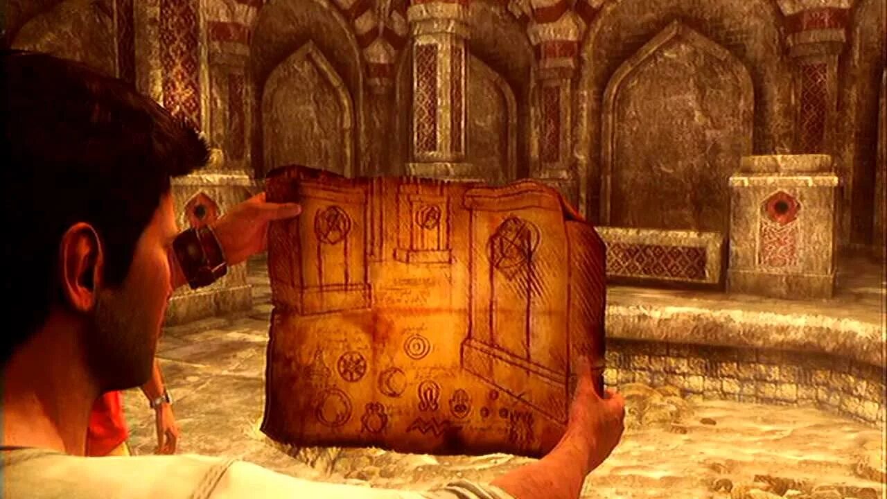 Пройти игру анчартед. Анчартед 3 головоломка. uncharted 3 загадки. анчартед 3 в склепе. анчартед 3 фреска.