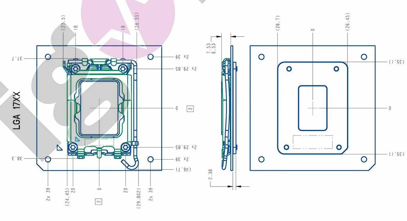 Сокет lga 1700 процессоры. Сокете Intel LGA 1700.. LGA 1200 LGA 1700 крепление. EKWB LGA 1700. Размеры процессора LGA 1700.