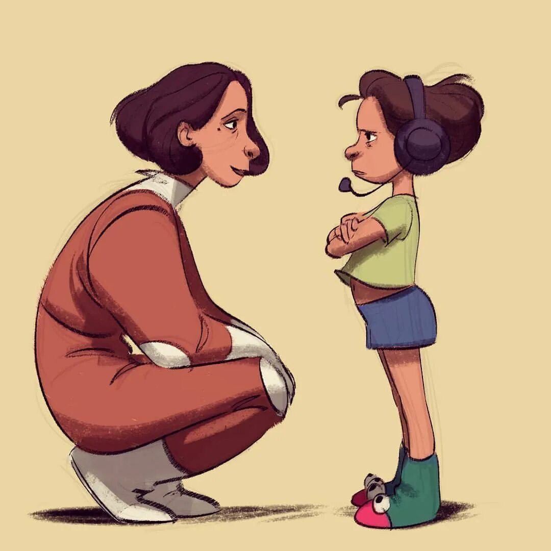 I miss the old me. Dwarfism illustration.