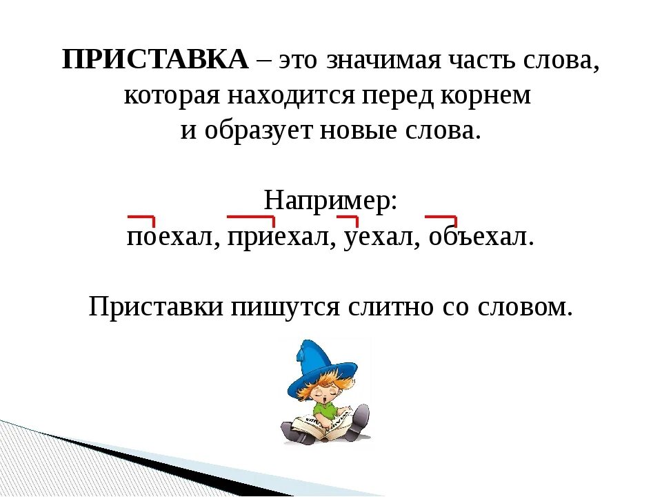 Определить часть предложения слово понять. Приставка правило 3 класс русский язык. Приставка это значимая часть слова. Слова с приставкой с.