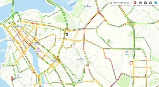 Карта пробок Казани 2022. Карта пробок на 10 апреля. Пробки Казань. Карта пробок Казань в час пик.