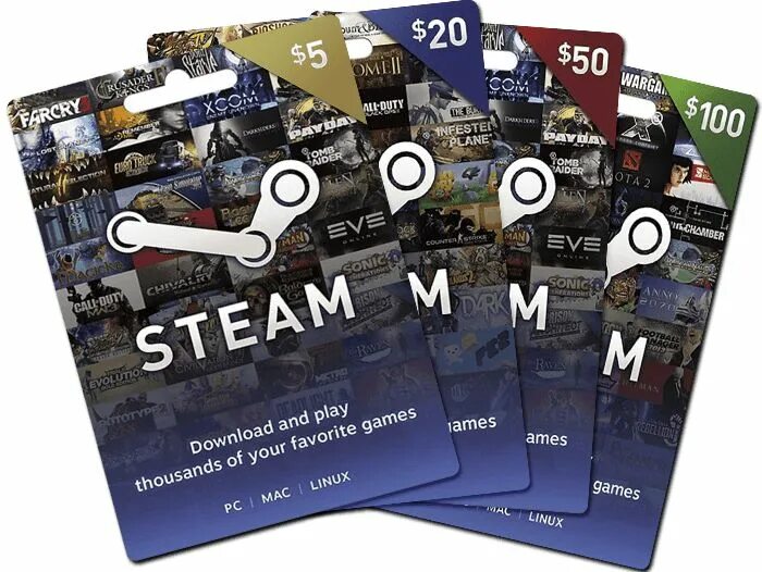 Steam Gift Card. Карточки пополнения стим. Steam Wallet Card.