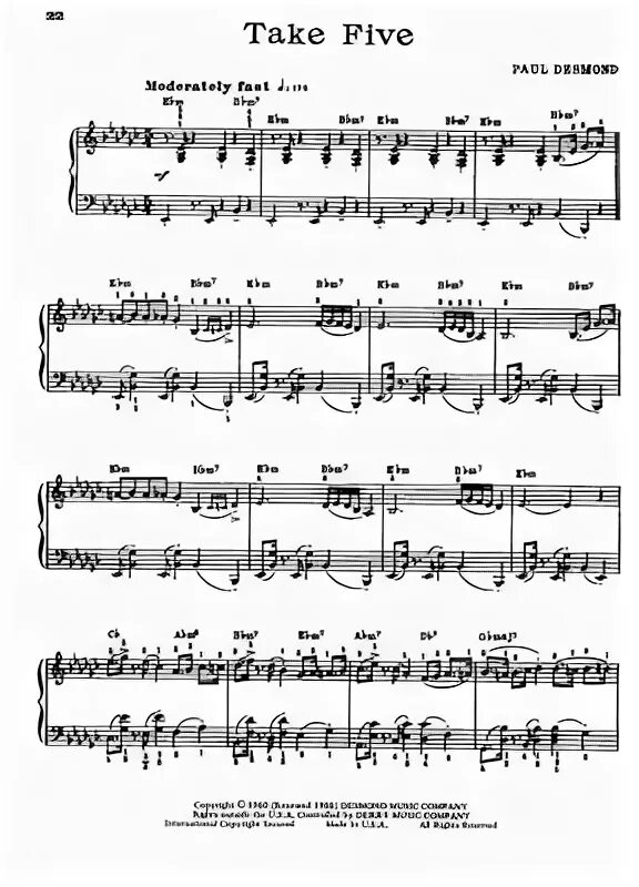 Take 5 ноты для фортепиано. Take five dave brubeck ноты. Take 5 dave brubeck ноты. Take five ноты для фортепиано. Take five dave brubeck ноты.