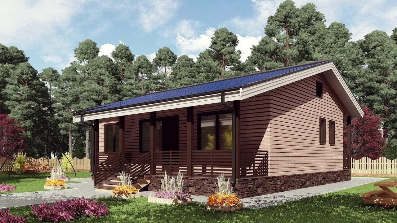 Построй и живи. Одноэтажный каркасный дом. Построй и живи. Каркасник с разноскатной крышей. Строители загородного дома.