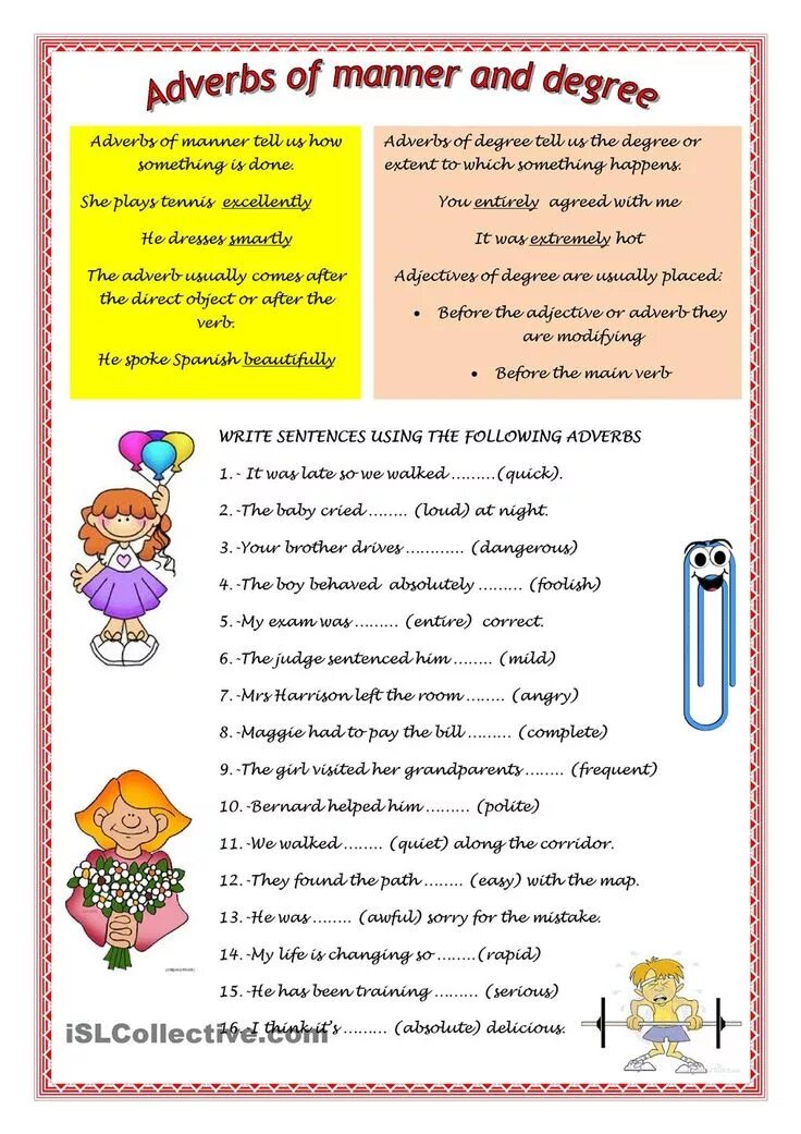 Adverbs task. Наречия Worksheets. Наречия в английском языке Worksheets. Adverbs of degree степень. Adverbs of degree упражнения.